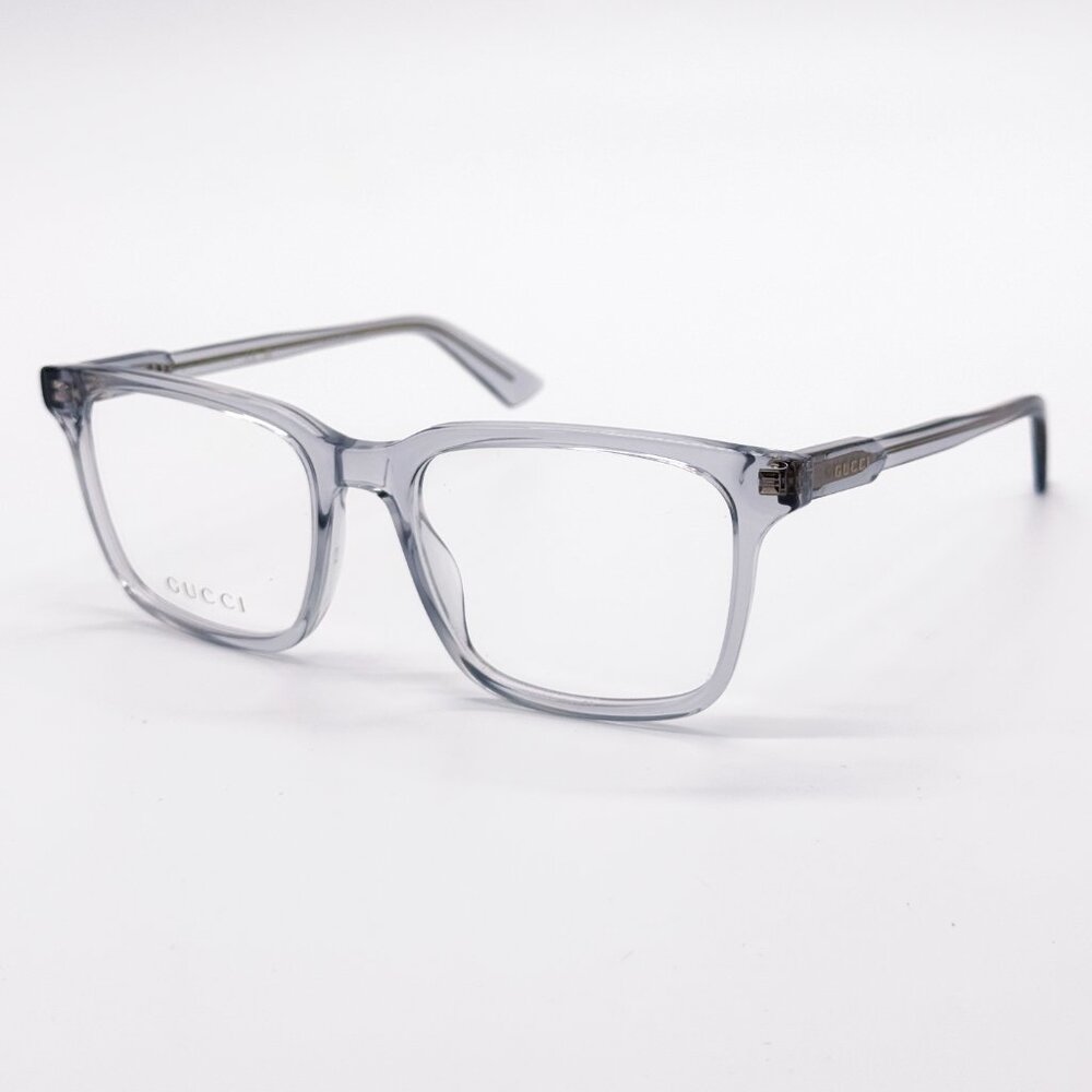 NEW GUCCI GG1120O 005 MEN TRANSPARENT LIGHT BLUE EYEGLASSES GUCCI - Picture 2 of 11